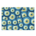 thumbnail image 1 of Evil Eye Cutting Board, Overlapping Evil Eye Cultural Ethnicity Turkish Positive Lucky Sign, Decorative Tempered Glass Cutting and Serving Board, Large Size, Blue White Yellow, by Ambesonne, 1 of 1