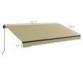 thumbnail image 3 of Homiyad Retractable Awning 12x10 UV Protection Sunshade Beige for Deck Balcony Yard | Aosom.com, 3 of 8