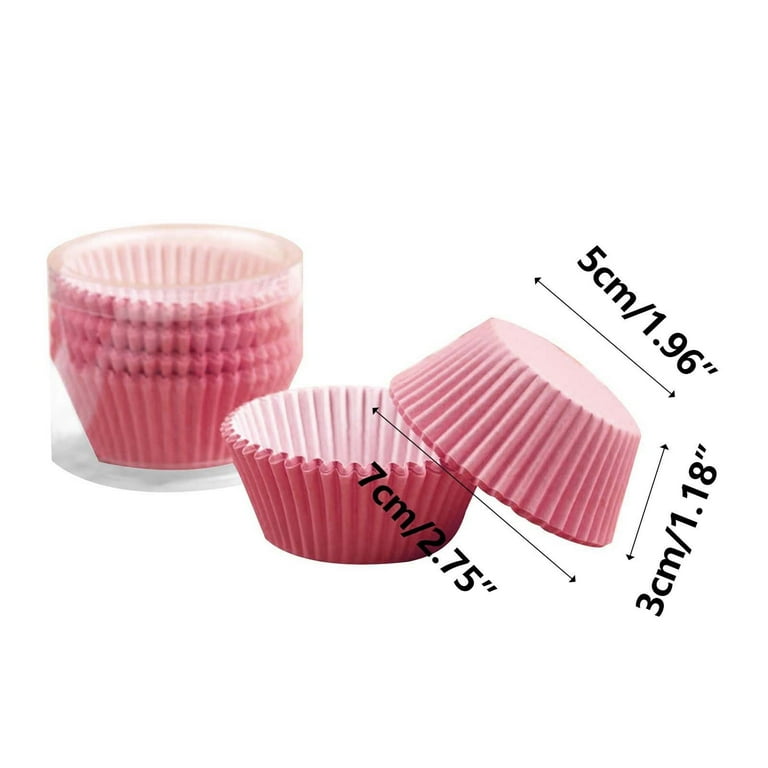 Pink Baking Cups, 100 Pcs Paper Cupcake Liners Wrappers