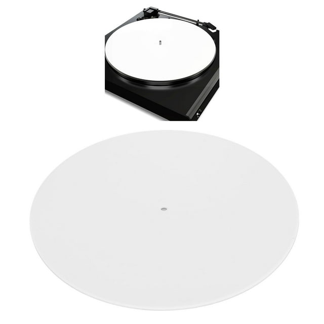Turntable Mat, 12 Inch Acrylic Record Player Mat for Turntable, Turntable Slipmat Precisely Machined Record Platter Slipmat, Improves Bass Response