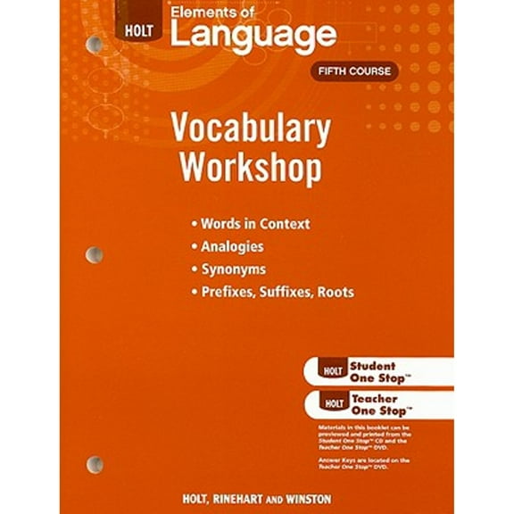 Holt Traditions Vocabulary Workshop: Vocabulary Workshop (Paperback) by Holt Rinehart and Winston (Prepared for publication by)