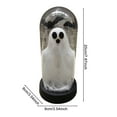 thumbnail image 6 of OIUR Halloween Ghost Decoration Lighted Ghost in Glass Dome Cloche Cute White Ghost with LED Light for Home Kitchen Mantel Tabletop Decor, 6 of 7