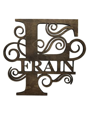 Outdoor Metal Sign Custom Gift Country Star Monogram Custom Metal Sign Personalized Door Hanger Wall Hanging Family Name Sign