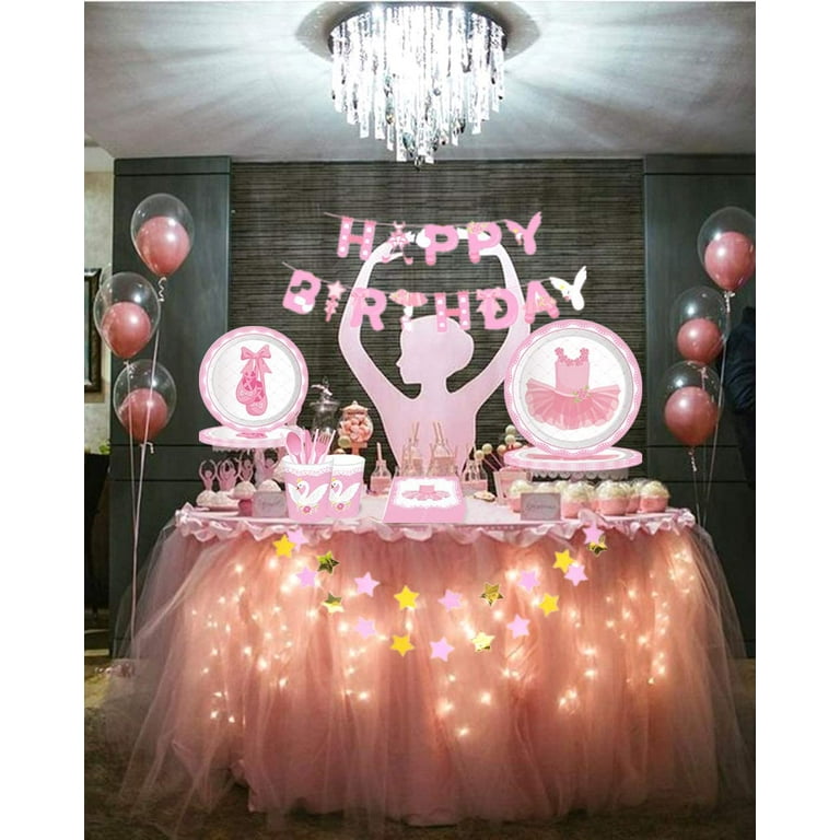 LaVenty 33 PCS Ballerina Birthday Party Supplies Ballerina Party