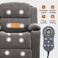 thumbnail image 3 of Leumius Power Lift Recliner Chair for Elderly,Heavy Duty Infinite Position Recliners Chair with 8-Point Vibration Massage and Lumbar Heating,Cup Holders,Gray, 3 of 9