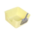 thumbnail image 4 of Caja de arena para gatos fácil de limpiar con pala para gatos de interior Bandeja de arena para mascotas con parte abierta Amarillo, 4 of 8