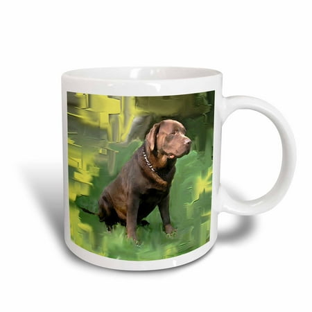 3dRose Chocolate Labrador Retriever, Ceramic Mug, 11-ounce