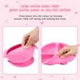 thumbnail image 2 of Sangdo Baby Led Weaning Supplies Baby Feeding Set Toddlers Silicone Suction Plate and Bowl, Adjustable Bib, First Stage Spoon Fork, Pink, 2 of 9
