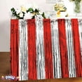 thumbnail image 3 of PMU Metallic Fringe Table Skirt (Red and White) 9 ft x 29 inches Pkg/1, 3 of 7