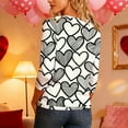 thumbnail image 4 of Craaazy Cozy Valentines Shirts for Women 3/4 Sleeve Crewneck Tops Gifts, 4 of 8
