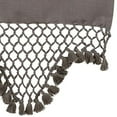 thumbnail image 3 of Fennco Styles Handmade Braided Tassels Cotton Table Runner 16" W x 72" L - Grey Table Cover for Home, Dining Table, Banquet, Wedding and Special Occasion, 3 of 4