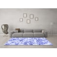 thumbnail image 3 of Ahgly Company Machine Washable Indoor Square Abstract Blue Modern Area Rugs, 8' Square, 3 of 4