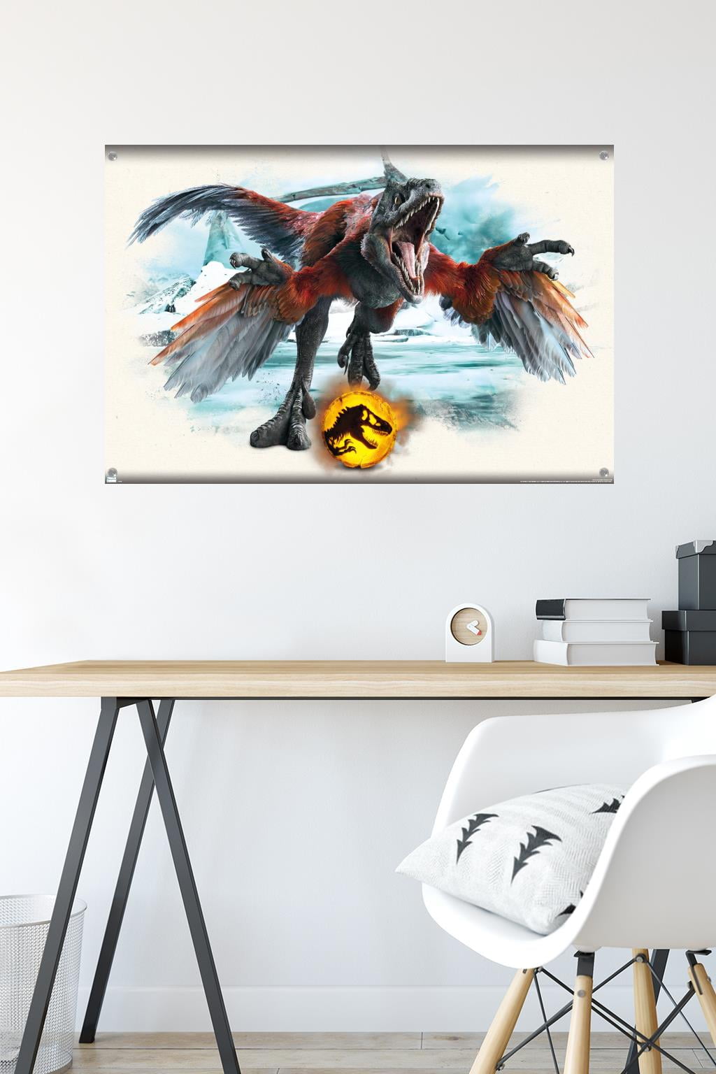 Jurassic World: Dominion - Pyroraptor Focal Wall Poster with Pushpins, 22.375" x 34"