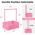 thumbnail image 4 of BambooHomie Baby Shower Crate Closet, Baby Baskets Box with Handle for Newborn, Welcome Pregnancy Gift Basket for New Parents (Pink, Largr Size), 4 of 8