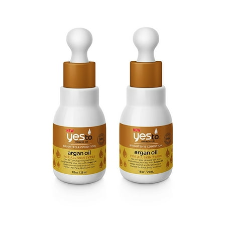 Yes To Miracle Oil Brighten and Condition Argan Oil for All Skin Types, 1 Oz (Pack of 2) + Facial Hair Remover Spring