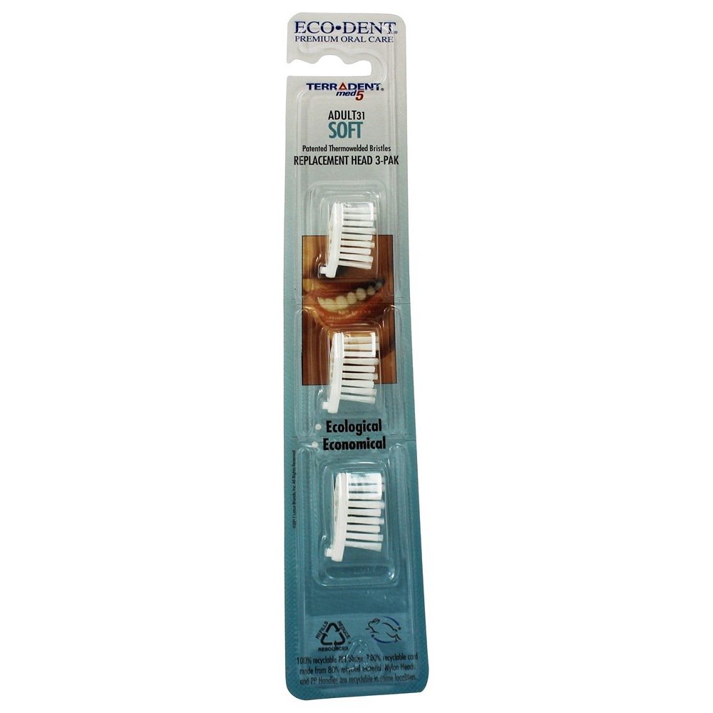 Terradent 31 Toothbrush Head Refill Soft 3 Refills Case Of 6
