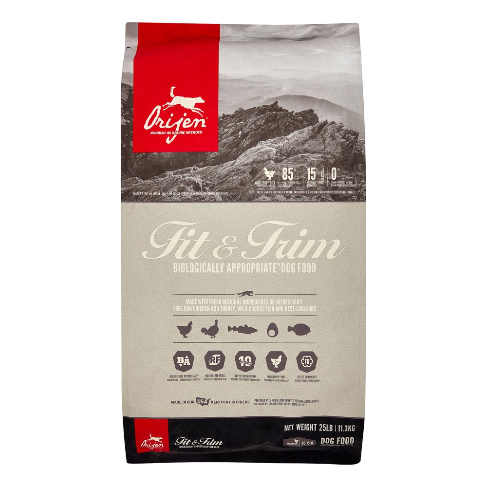 Orijen Fit & Trim Biologically Appropriate GrainFree Dry Dog Food, 25