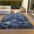 thumbnail image 6 of Addison Rugs Chantille Indoor/Outdoor Transitional Floral Blue Washable Rectangle Rug, 9' x 12', 6 of 6