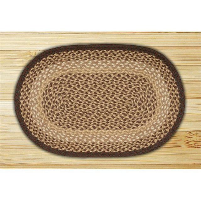 Capitol Earth Rugs 13-017 Chocolate-Natural Jute Braided Rug