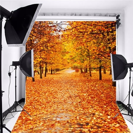 5x7FT Photography Backdrop Background Vinyl Fabric Cloth Photo Studio Props Equipment Multi-style Autumn Fall Forest Wood Floor Christmas