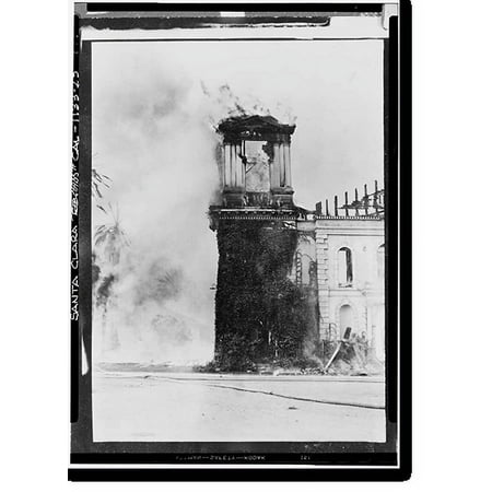 Historic Print, Mission Santa Clara de Asis, Franklin & Grant Streets, Santa Clara, Santa Clara County, CA - 23, 18" x 24"