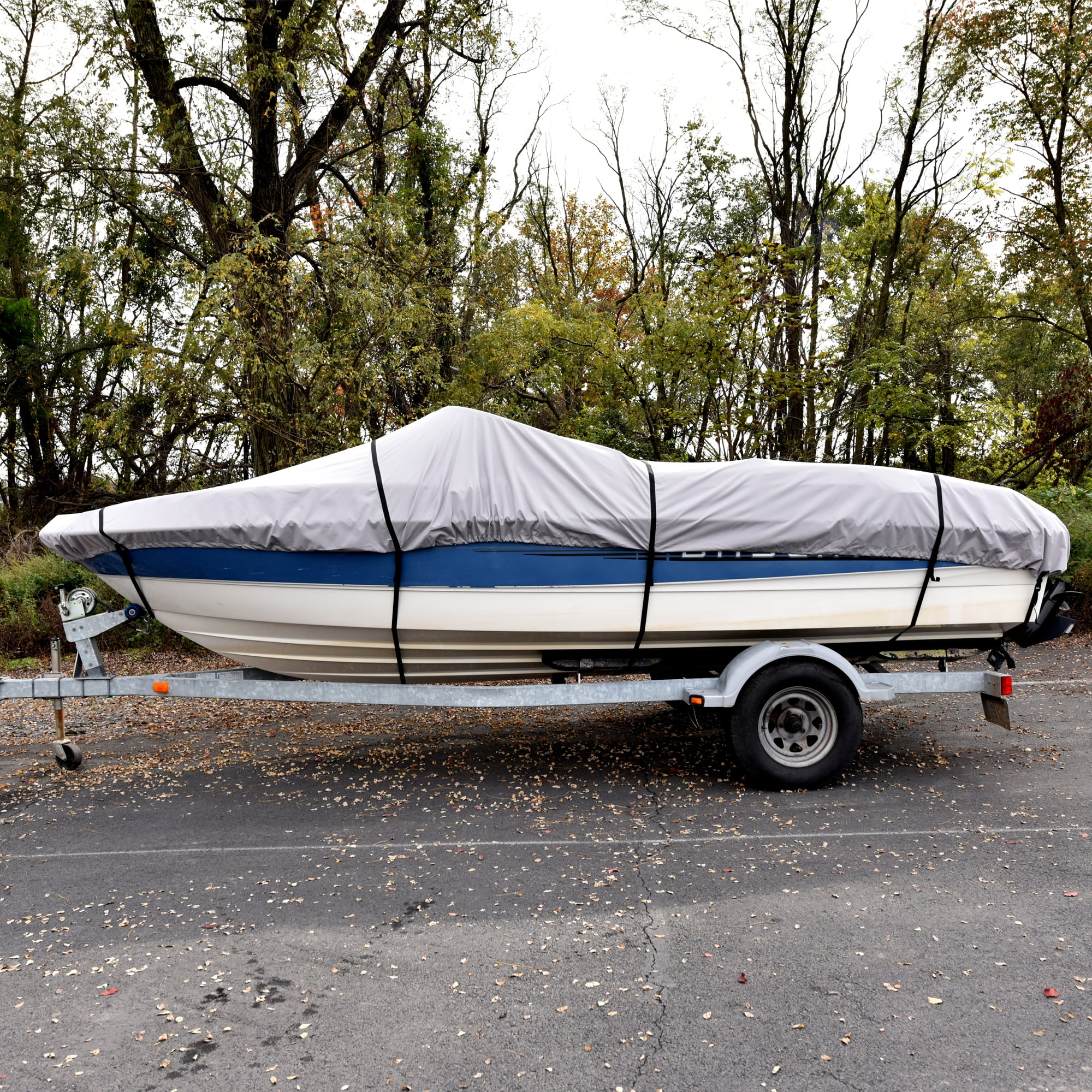 Budge 600 Denier V-Hull Runabout Mooring Boat Cover, Waterproof and UV Resistant, Size BT-3: 16'-18' Long, 90" Beam