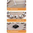 thumbnail image 4 of Reloj de pared 3D Billuyoard 12 pulgadas silencioso punteros de Metal Gris 30*30*4.2 cm, 4 of 6