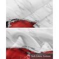 thumbnail image 6 of Red Marble Crack Kitchen Valances for Windows Farmhouse Linen Window Valance Curtain for Living Room Window Treatment Modern Abstract Geometric Texture Valance Rod Pocket Topper Drape, 42 x 12 Inch, 6 of 6
