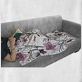 thumbnail image 6 of Dragonfly Soft Flannel Fleece Throw Blanket, Shabby Form Floral Swirled Leaves and Florets Illustration, Cozy Plush for Indoor and Outdoor Use, 70" x 90", Pale Pink Dried Rose, by Ambesonne, 6 of 6