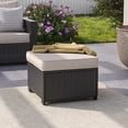 thumbnail image 4 of Livipatio 7-Piece Patio Furniture Set,Outdoor Sectional Furniture, All-Weather PE Rattan Wicker Patio Conversation Set,Patio Sofa Set with Glass Table and Ottoman for Patio Garden Poolside,Beige, 4 of 6