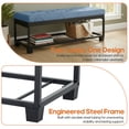 thumbnail image 3 of CONCETTA Versatile Storage Ottoman Bench, Tufted Upholstered End of Bed Chest, Foot Rest with Legs, Ample Capacity for Living Room, Entryway, Blue, 3 of 8