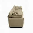 thumbnail image 3 of Modern L-shaped Sectional Sofa with Tan Corduroy and One Footrest (220×80×75cm), 3 of 14