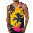 thumbnail image 2 of HaoXianJian Mens Graphic Tank Tops Sleeveless Muscle Shirts Beach Hawaiian Coconuts Tree Patriotics Tank Tops Summer Mens Spaghetti Strap Tank Top Crew- Neck Going Out Tops Plus Size S-4X, 2 of 5