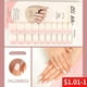 thumbnail image 2 of Tiras de uñas de Gel semicuradas, parches deslizantes, adhesivos impermeables de larga duración, cubierta completa, necesita lámpara UV, 1 hoja, 2 of 4