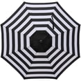 thumbnail image 6 of Davee Furniture 9 Feet Black/White Stripe Crank and Tilt Market Umbrella, 6 of 7