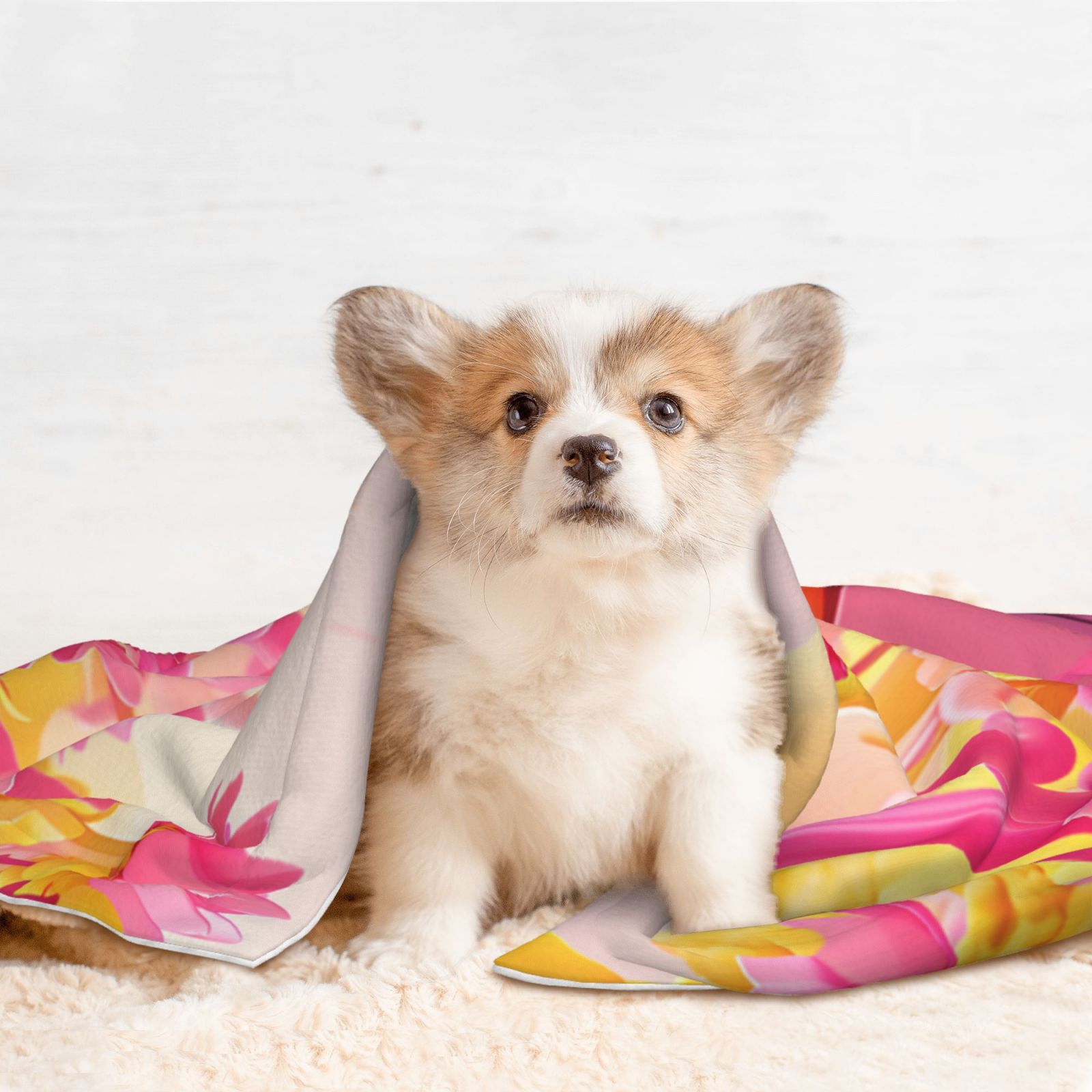 Naloa Digital Nomad Pink Landscape Dog Blanket, 3 Sizes Cat Blanket for Indoor Cats Large Medium Small Dog Gifts-Small