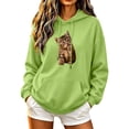 thumbnail image 2 of Frostluinai Graphic Hoodies for Women Oversized Sweatshirts Drawstring Long Sleeve Drop Shoulder Pullover Lightweight Soft Fall Clothes with Pokcet S-XXL, 2 of 5