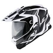 1Storm Dual Sport Motorcycle Motocross Off Road Full Face Helmet HF802 Dual Visor Storm Force Black