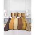 thumbnail image 3 of Farmhouse Yellow Brown Queen Size Down Alternative Comforter, Lightweight Comforter Quilt Bedding Set with Pillow Shams Retro Vintage Wood All Seasons Bed Comforter Duvet Insert 90"x96", 3 of 7
