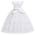 thumbnail image 3 of IBTOM CASTLE Kids Girls Long Communion Princess Dresses Flower Pageant Party Wedding Floor Length Dance Evening Gowns 7-8 Years White, 3 of 8