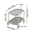 thumbnail image 6 of Wildnix Modern 2-Tier Serving Cart with Large Wheels, &nbsp; Carbon Steel and ABS Structure, Easy Assembly, Open Storage Design for Home and Office Use, 6 of 6