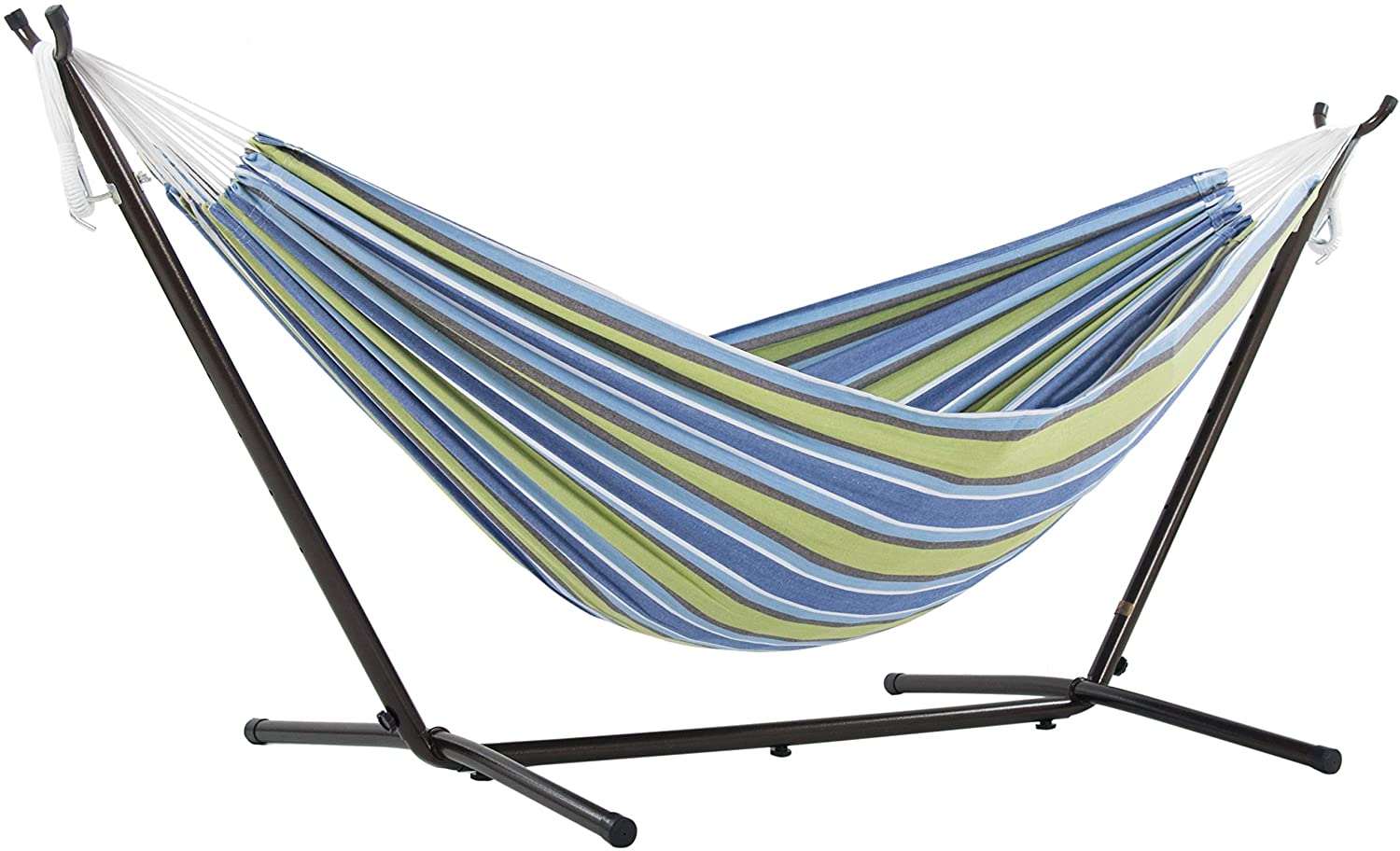 double hammock with space saving steel stand
