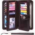thumbnail image 2 of LAICAIW Women's Wallet Genuine Leather RFID Blocking Large Capacity Trifold Ladies Wallet, 2 of 6