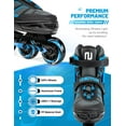thumbnail image 4 of Adjustable Inline Skates for Kids and Adults with Full Light up Wheels, Roller Skates for Girls and Boys, Skates Men and Women Outdoor and Indoor - Blue X-Large(8M/9W-10M/12W US), 4 of 7