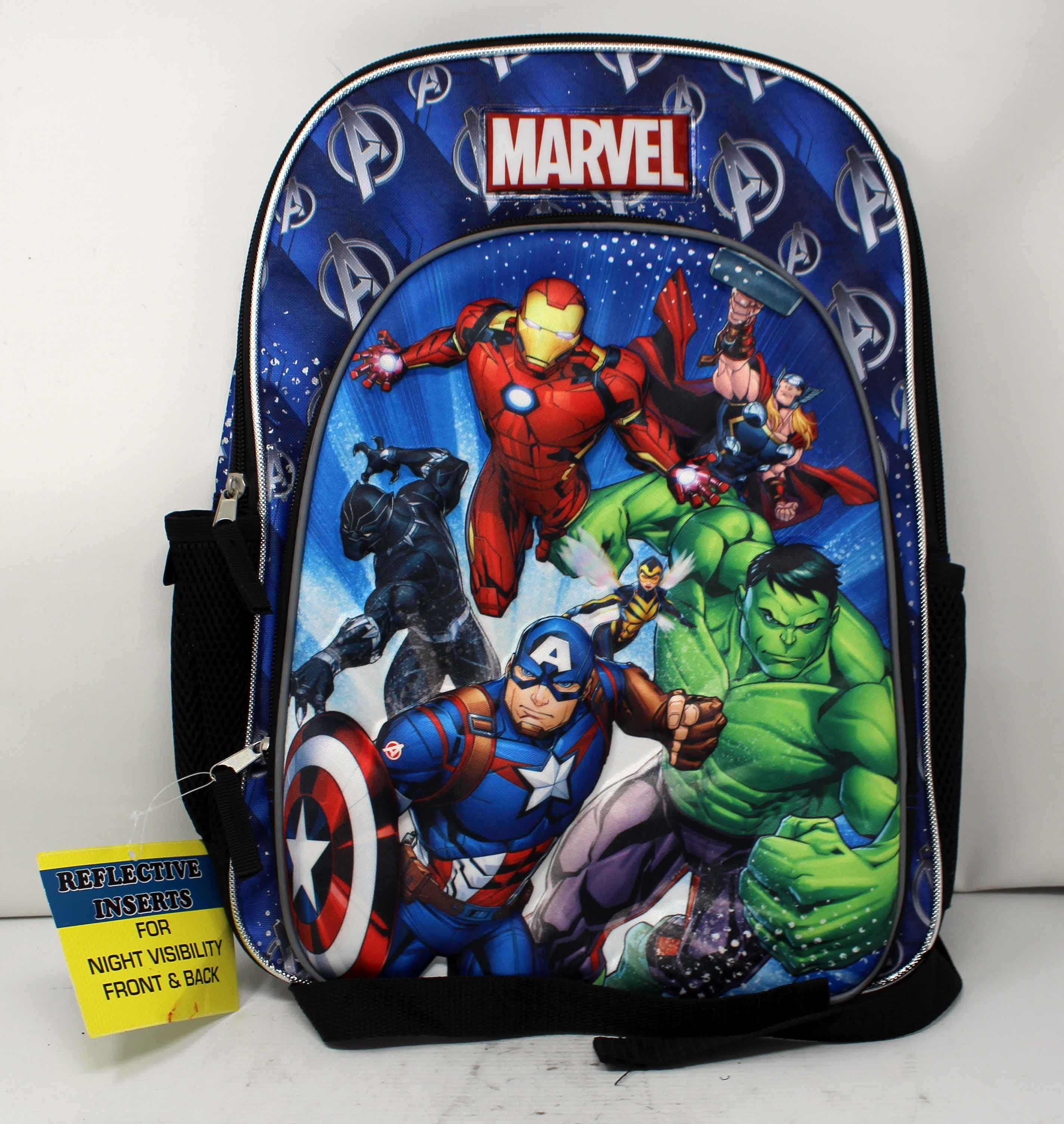 16" Marvel Avengers Large Red School Backpack Book Bag Chibi Kawaii Characters 