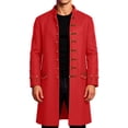 thumbnail image 2 of LEKWK Mens Renaissance Steampunk Costume Vintage Victorian Long Coat Tailcoat Jacket Classic Pirate Aristocrat Cosplay for Halloween Fancy Dress, 2 of 9