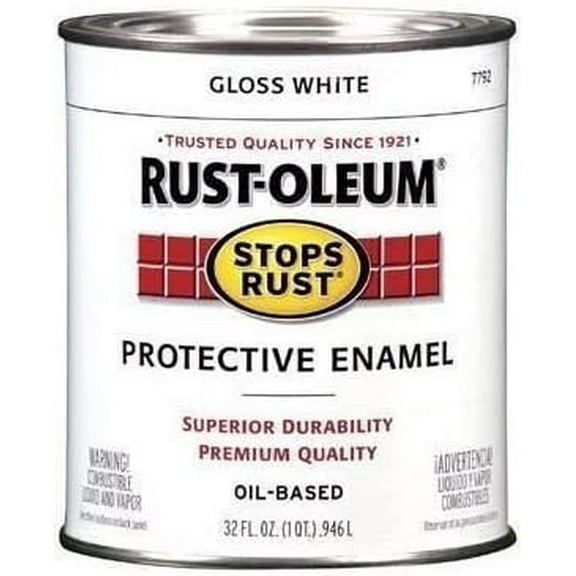 NceonshopTM Rust-Oleum 7792504 Protective Enamel Paint Stops Rust, 32-Ounce, White New
