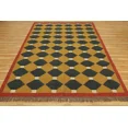thumbnail image 4 of Large Wool Jute Area Rug 7x10 Kilim Rug - Yellow Black Natural Wool Jute Hand, 4 of 5