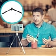 thumbnail image 1 of KONTONTY 2 Pcs Trépied de Table Pliant Noir Usage Professionnel 7.5*1.2*1.2 Po, 1 of 7