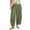 Green, variant on Tqcoqu Womens Baggy Barrel Pants High Waisted Wide Leg Casual Elastic Drawstring Cropped Loose Trousers with Pockets,Beige,Women's S-XXXL